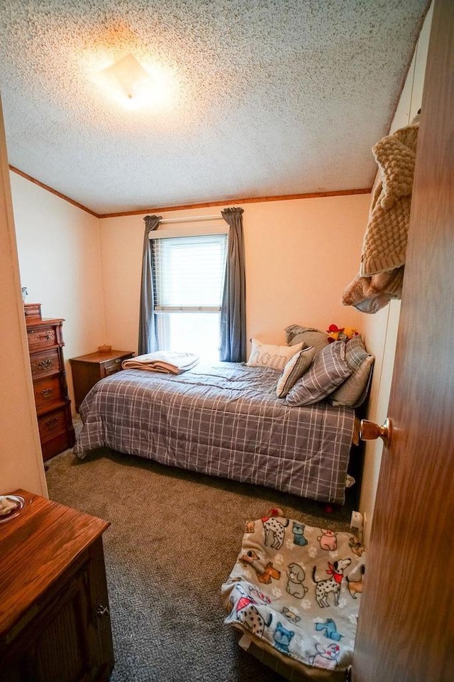 134 Attewell St Unit 54, Mauston, WI 53948 - carpeted bedroom with ornamental molding and a textured ceiling