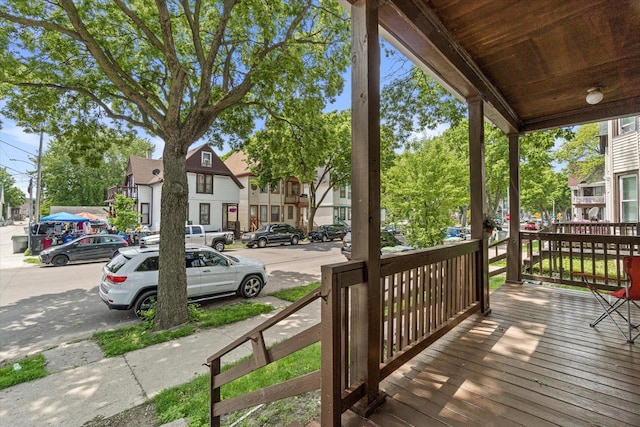1718 W Washington St Unit 1720, Milwaukee, WI 53204 - wooden porch featuring a residential view