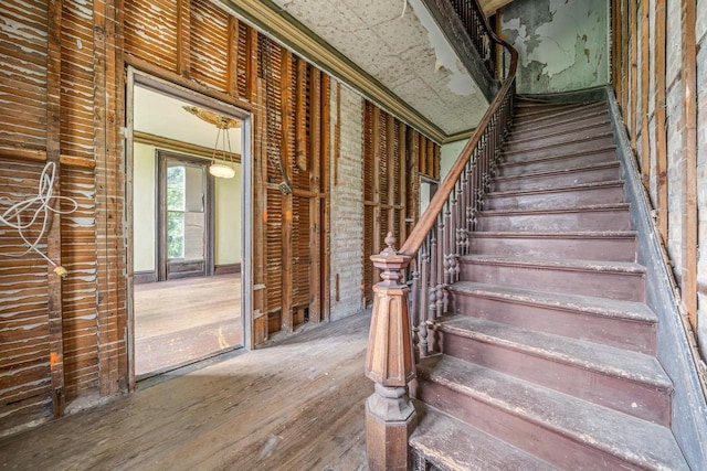 4760 State Rd 91, Oshkosh, WI 54904 - staircase with wood finished floors