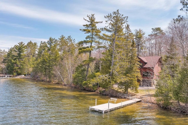 3857 Lake Lucerne Dr, Crandon, WI 54520 - dock area featuring a water view