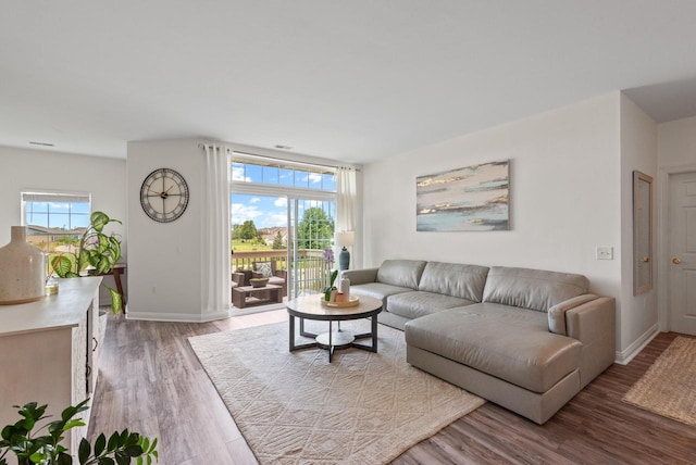 2639 W Honadel Blvd, Oak Creek, WI 53154 - living area featuring wood finished floors and baseboards