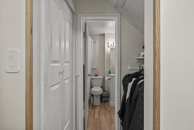 547 Eureka St, Ripon, WI 54971 - bathroom with toilet, wood finished floors, and a closet