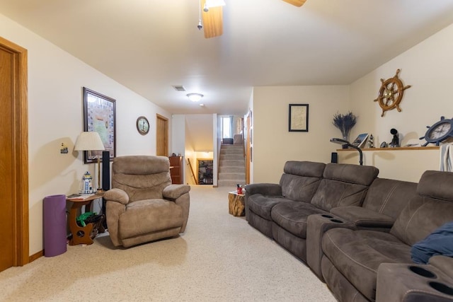 1207 Lark St, Merrill, WI 54452 - living room with carpet floors and stairs