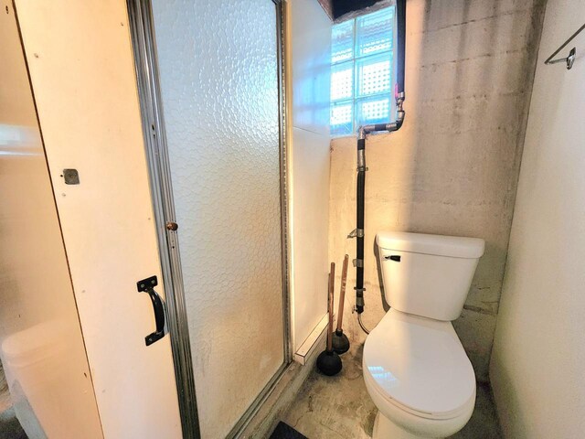 5609 Two Creeks Rd, Two Rivers, WI 54241 - full bathroom featuring toilet and a shower stall
