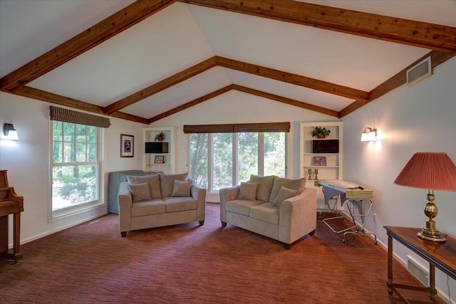 101 Everglade Dr, Madison, WI 53717 - living area featuring baseboards, carpet floors, and built in features