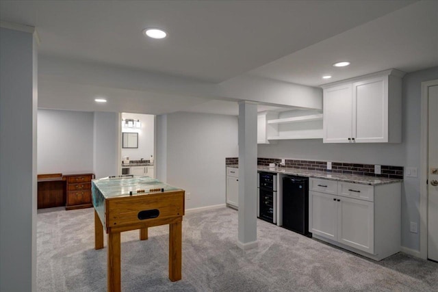 101 Everglade Dr, Madison, WI 53717 - game room with light colored carpet, recessed lighting, and baseboards