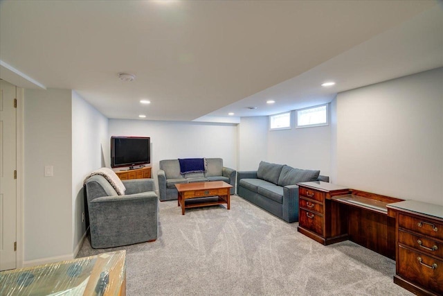101 Everglade Dr, Madison, WI 53717 - living area featuring recessed lighting and light carpet
