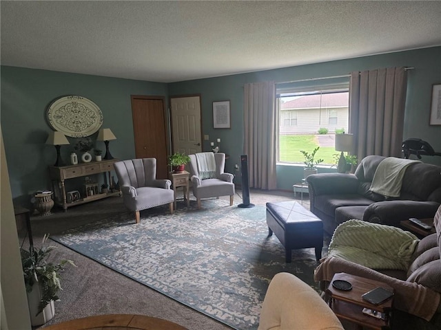 318 Frenette Dr Unit 2, Chippewa Falls, WI 54729 - living room with carpet and a textured ceiling