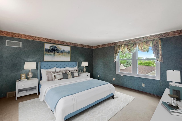 6262 W College Ave, Greendale, WI 53129 - carpeted bedroom with wallpapered walls and baseboards