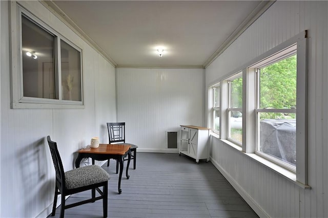 54675 Cudworth Ave, Grand View, WI 54839 - sunroom with hardwood / wood-style floors, ornamental molding, and baseboards