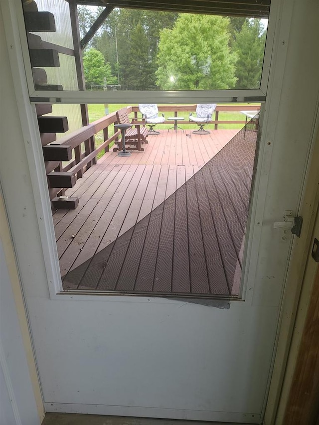 W5677 Alice Ln, New Lisbon, WI 53950 - view of wooden deck