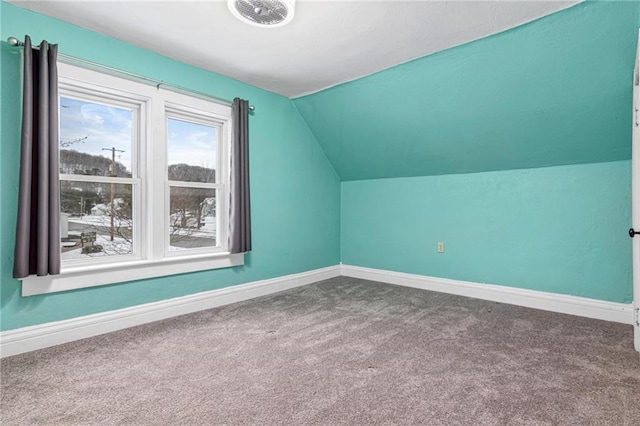 231 S Woodworth St, Elmwood, WI 54740 - additional living space featuring carpet flooring, lofted ceiling, and baseboards