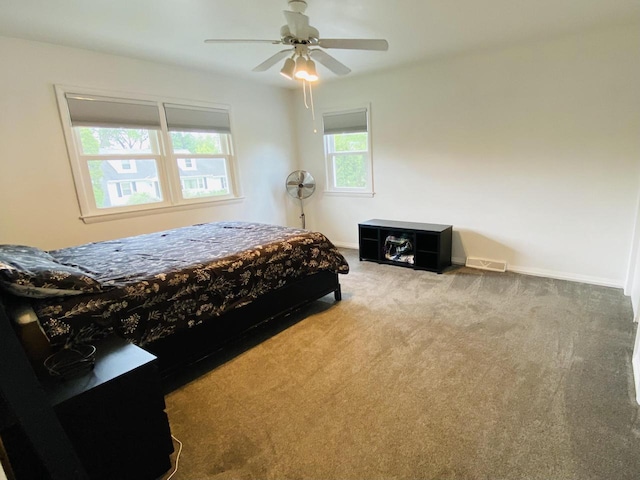 540 W Manor Cir, Bayside, WI 53217 - bedroom with carpet flooring and ceiling fan