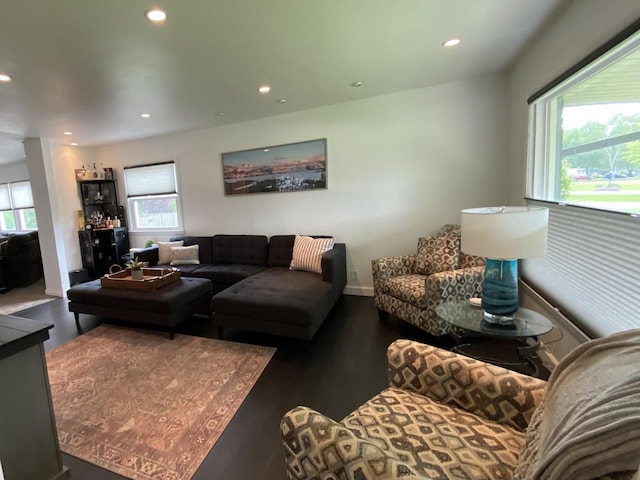 540 W Manor Cir, Bayside, WI 53217 - living area featuring recessed lighting and wood finished floors