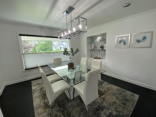 540 W Manor Cir, Bayside, WI 53217 - dining room featuring a chandelier and ornamental molding
