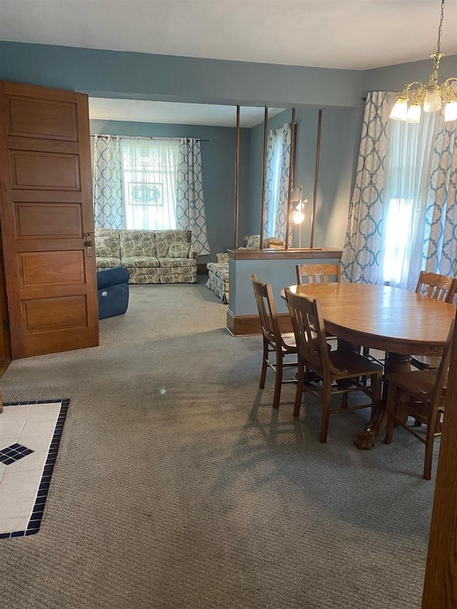 352 N Harrison St, Lancaster, WI 53813 - dining space featuring a chandelier and carpet