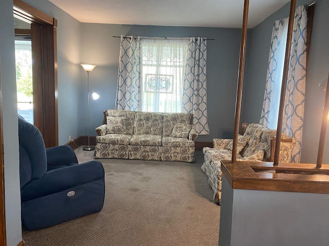 352 N Harrison St, Lancaster, WI 53813 - living area featuring carpet and baseboards