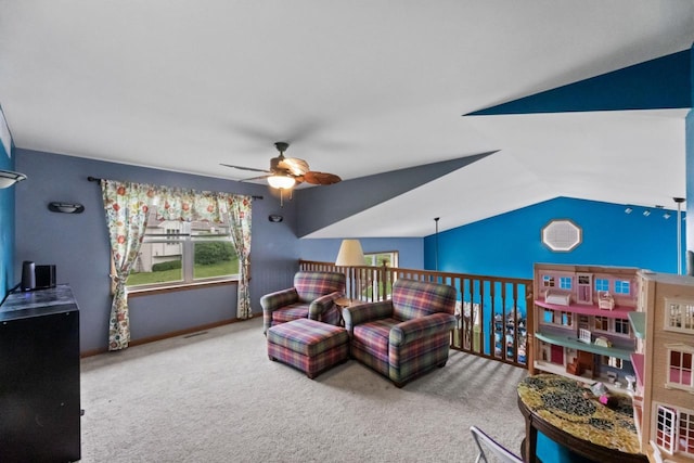 104 Chapel Hill Dr, Johnson Creek, WI 53038 - carpeted bedroom featuring lofted ceiling