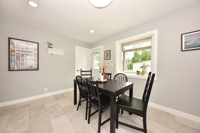 7062 N 46th St, Milwaukee, WI 53223 - dining space with baseboards and recessed lighting