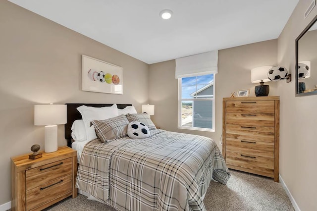 1104 58th Rd, Union Grove, WI 53182 - bedroom featuring light colored carpet, baseboards, and recessed lighting