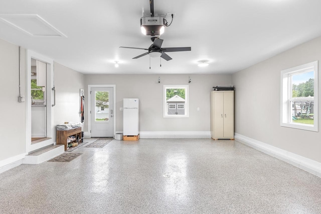 30 Highland Ave, Ripon, WI 54971 - unfurnished living room featuring baseboards and a ceiling fan