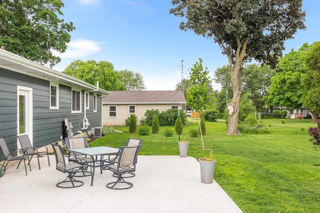 30 Highland Ave, Ripon, WI 54971 - view of patio / terrace featuring central AC and outdoor dining area