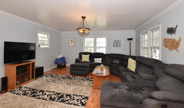 3330 S 47th St, Greenfield, WI 53219 - living area with ornamental molding and wood finished floors