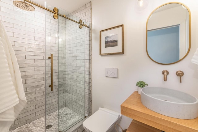 4951 W Joleno Ln, Brown Deer, WI 53223 - full bathroom featuring a stall shower and toilet