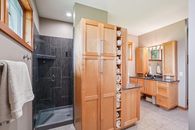 7965 Westhill Cir, Verona, WI 53593 - full bath with vanity and a tile shower