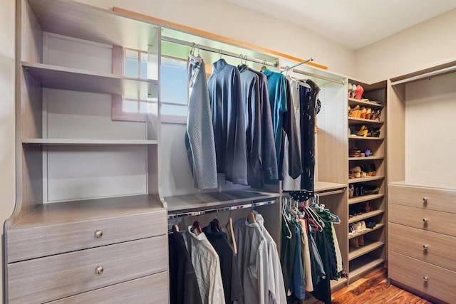7965 Westhill Cir, Verona, WI 53593 - spacious closet featuring wood finished floors