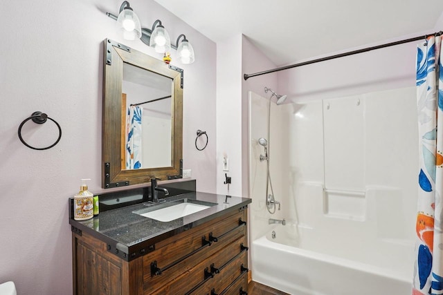 7965 Westhill Cir, Verona, WI 53593 - full bath with vanity and shower / bath combination with curtain