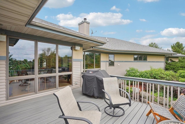 7965 Westhill Cir, Verona, WI 53593 - wooden deck with grilling area