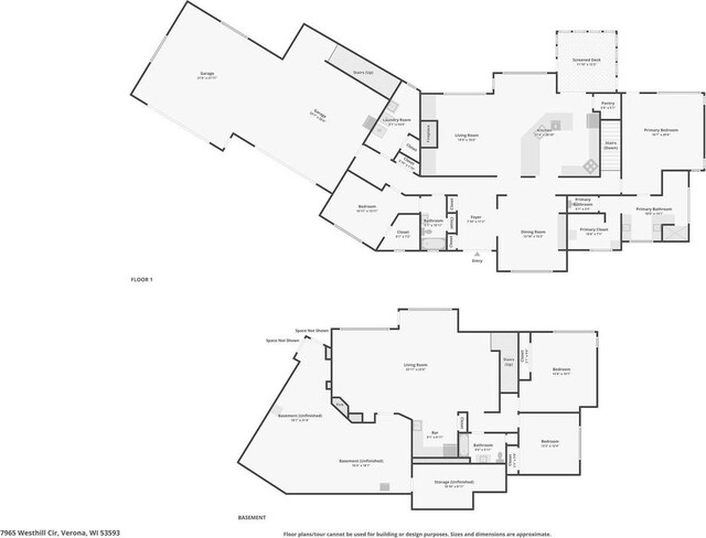 7965 Westhill Cir, Verona, WI 53593 - view of floor plan / room layout