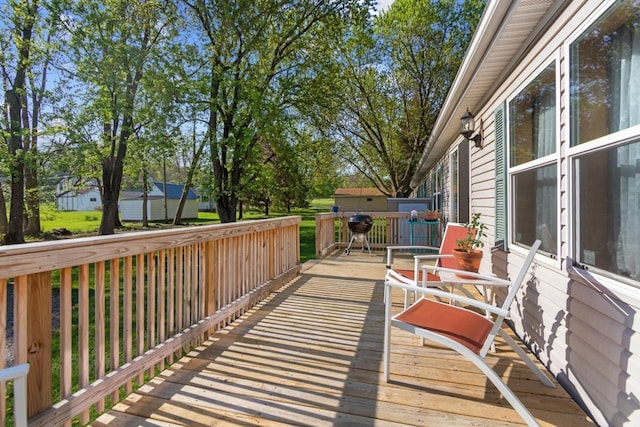 227 Cedar St, Ripon, WI 54971 - deck with area for grilling