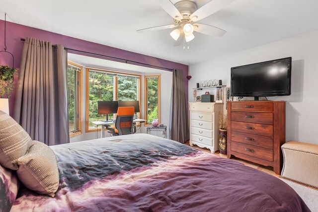 1300 Hidden Fields Dr, West Bend, WI 53095 - bedroom featuring a ceiling fan