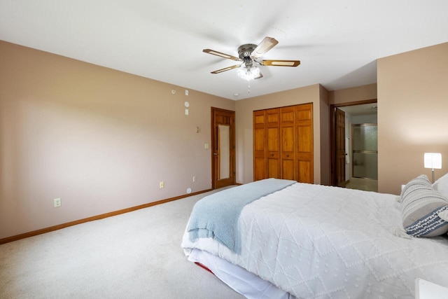 530 N Silverbrook Dr Unit 121, West Bend, WI 53090 - carpeted bedroom with a closet and ceiling fan