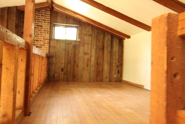 4726 N Green Bay Rd, Racine, WI 53404 - bonus room featuring wood-type flooring and wooden walls