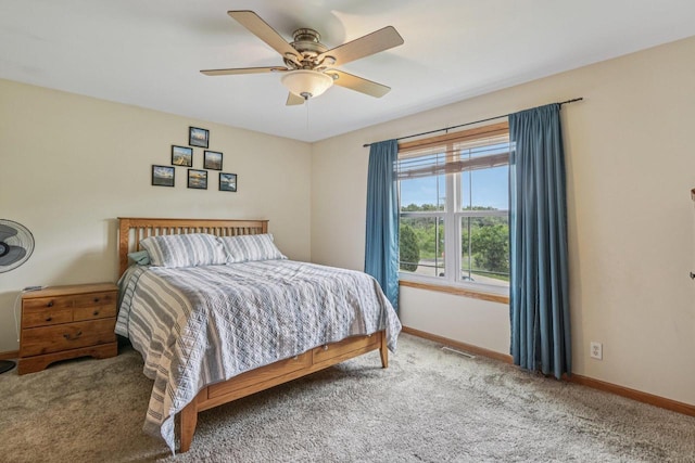 34116 Valley Dr, Burlington, WI 53105 - carpeted bedroom featuring baseboards and a ceiling fan