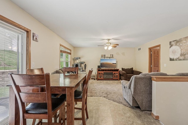 34116 Valley Dr, Burlington, WI 53105 - dining room featuring ceiling fan