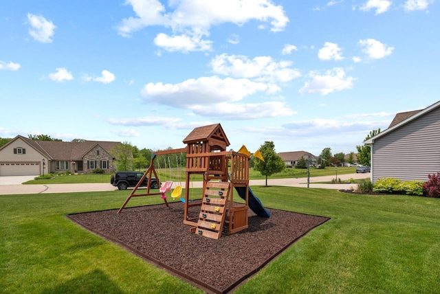 6028 Star Grass Ln, Racine, WI 53406 - view of play area featuring a yard
