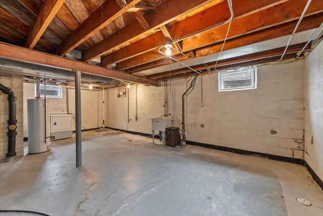 7838 N Sherman Blvd, Brown Deer, WI 53209 - basement featuring washer / dryer and water heater