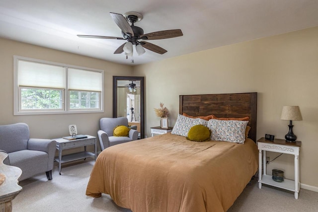 11 Meadowbrook Ct, Appleton, WI 54914 - bedroom with light carpet and a ceiling fan