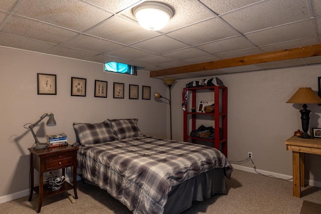 11 Meadowbrook Ct, Appleton, WI 54914 - bedroom featuring carpet flooring, a drop ceiling, and a closet