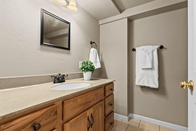 N1128 County Rd W, Fremont, WI 54940 - bathroom featuring vanity and tile patterned floors