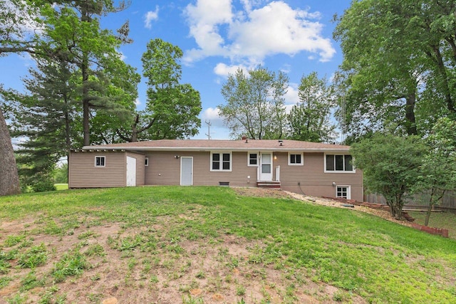 N1128 County Rd W, Fremont, WI 54940 - back of property with entry steps