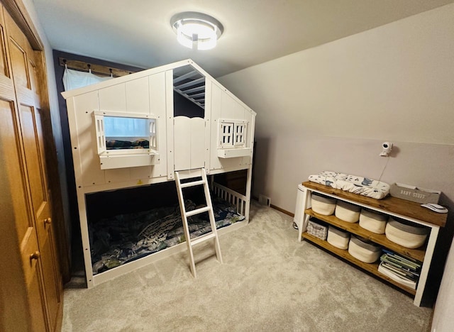 341 Grove St, Lake Mills, WI 53551 - bedroom with light carpet and vaulted ceiling