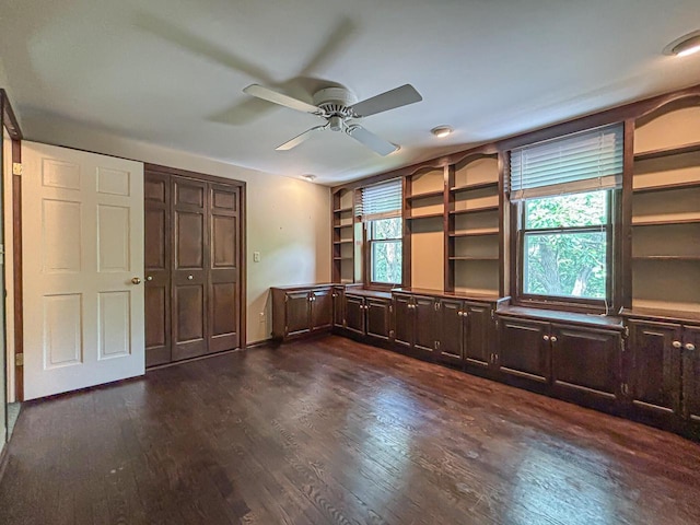417 Anglesey Rd, Wales, WI 53183 - unfurnished bedroom with dark wood-style floors and a ceiling fan