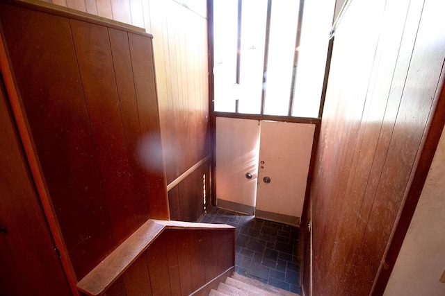 6202 Piping Rock Rd, Madison, WI 53711 - stairs with wood walls