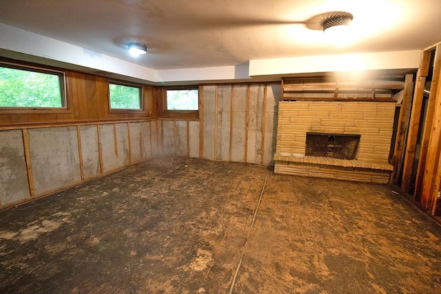 6202 Piping Rock Rd, Madison, WI 53711 - below grade area featuring a stone fireplace