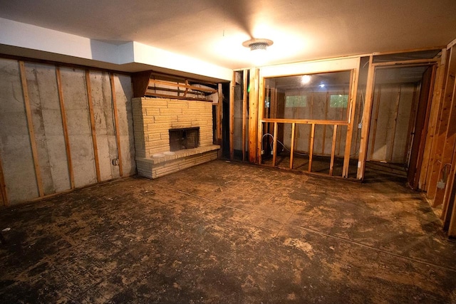 6202 Piping Rock Rd, Madison, WI 53711 - unfurnished living room featuring a fireplace